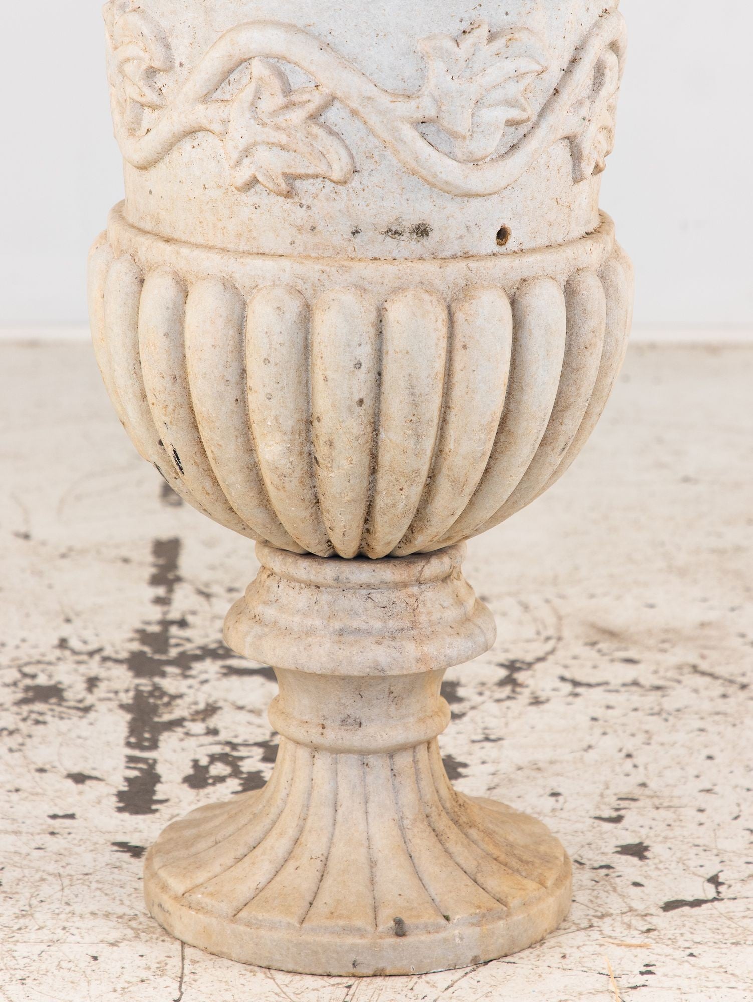 Carved Neoclassical Marble Urn, Italy Early 20th C.