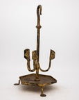 Spanish Gilt Iron Triple Candlestick or Stand, 1950s