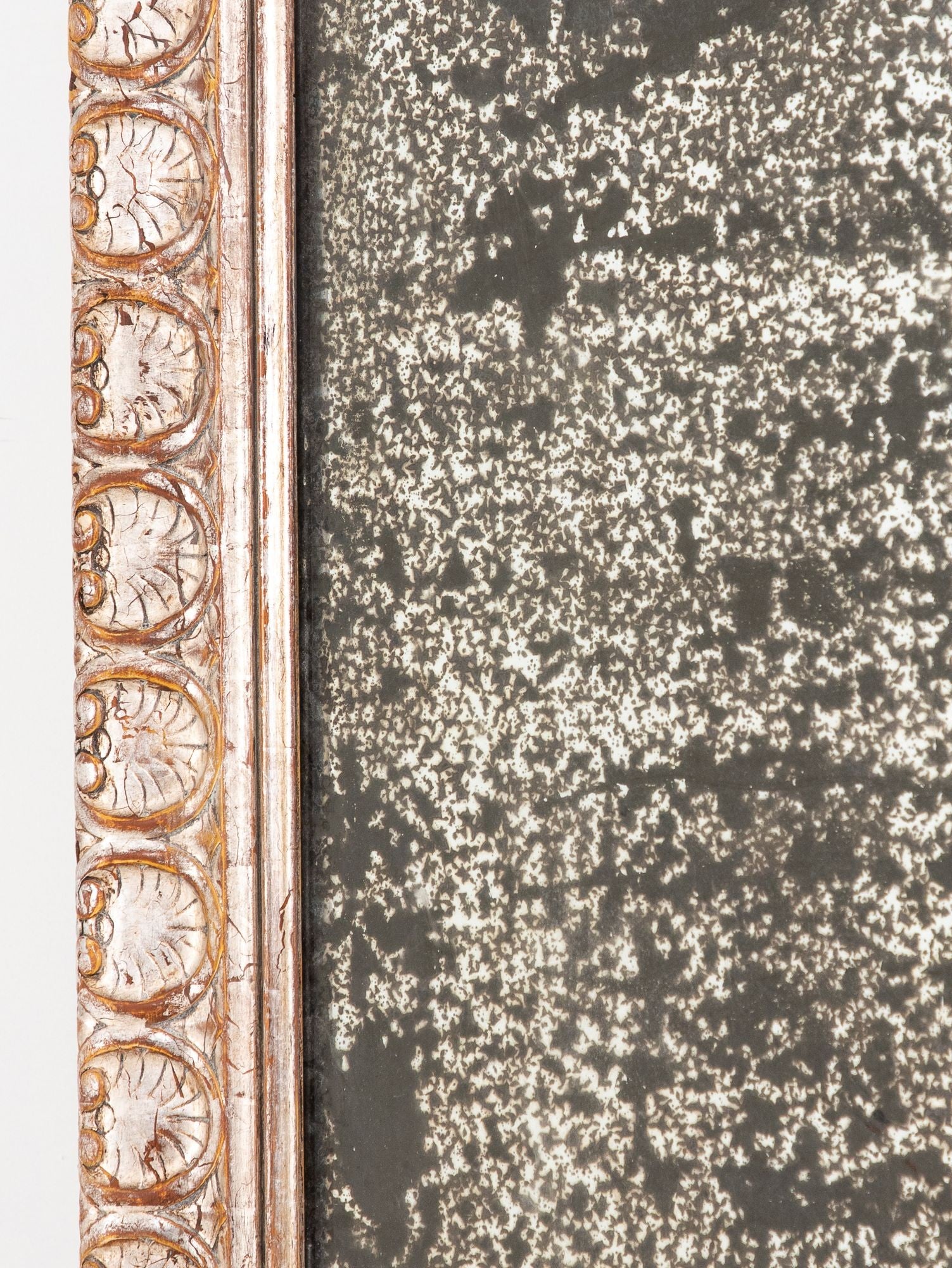Oversized Silver Gilt Framed Mirror, French 1890s