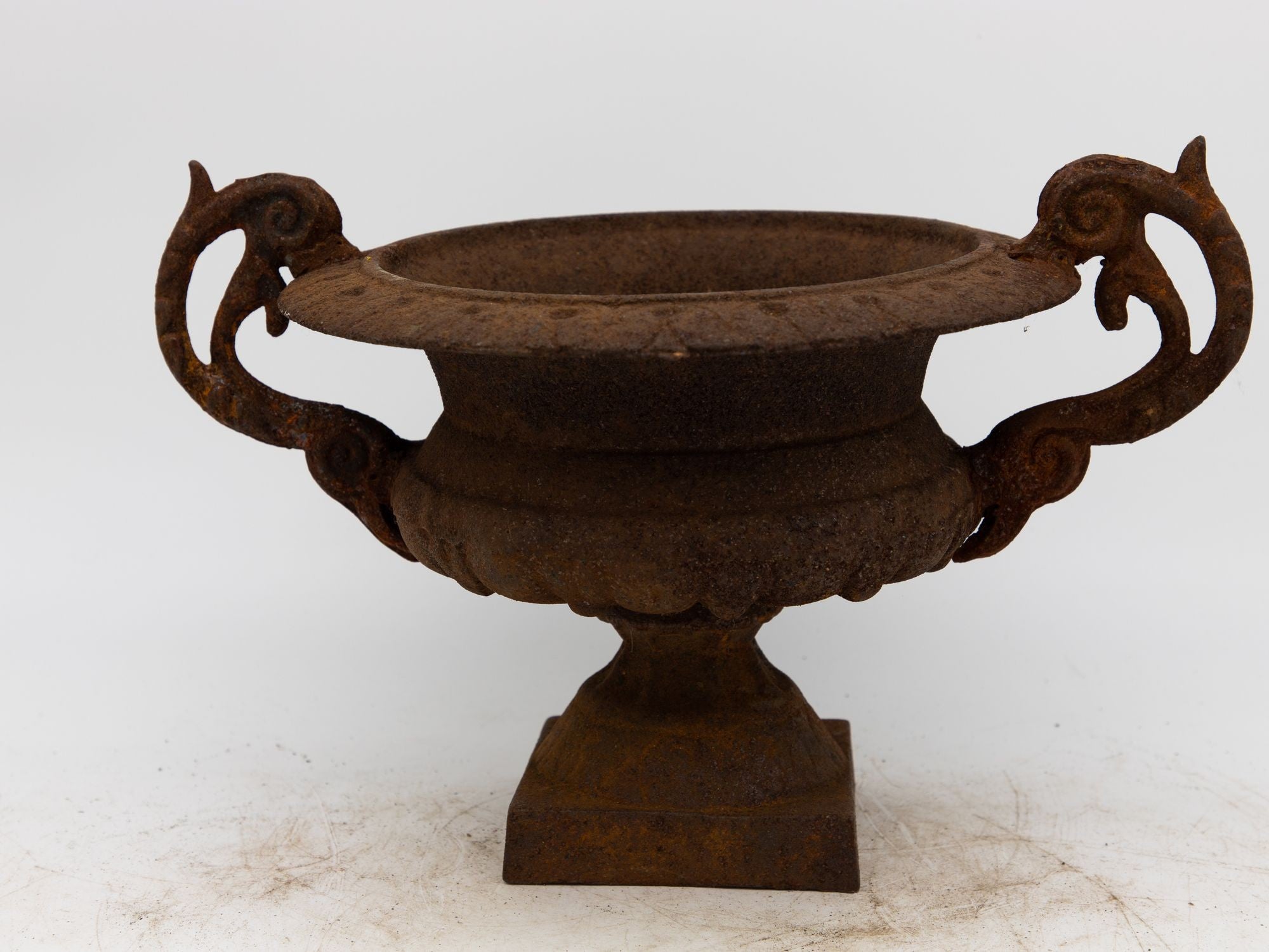 Pair of French Cast Iron Urns, late 19th Century