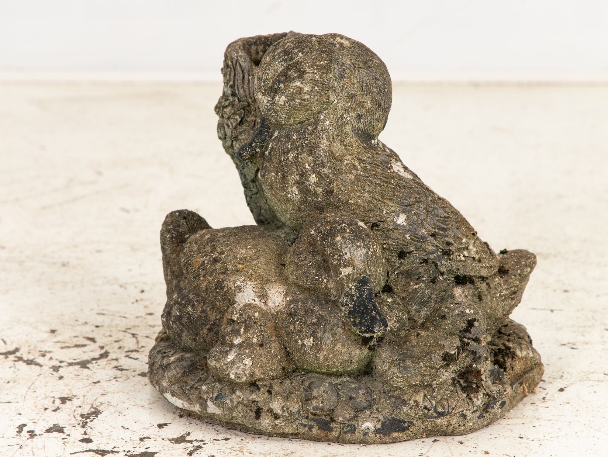 Concrete Duck and Ducklings Garden Ornament, French 20th Century