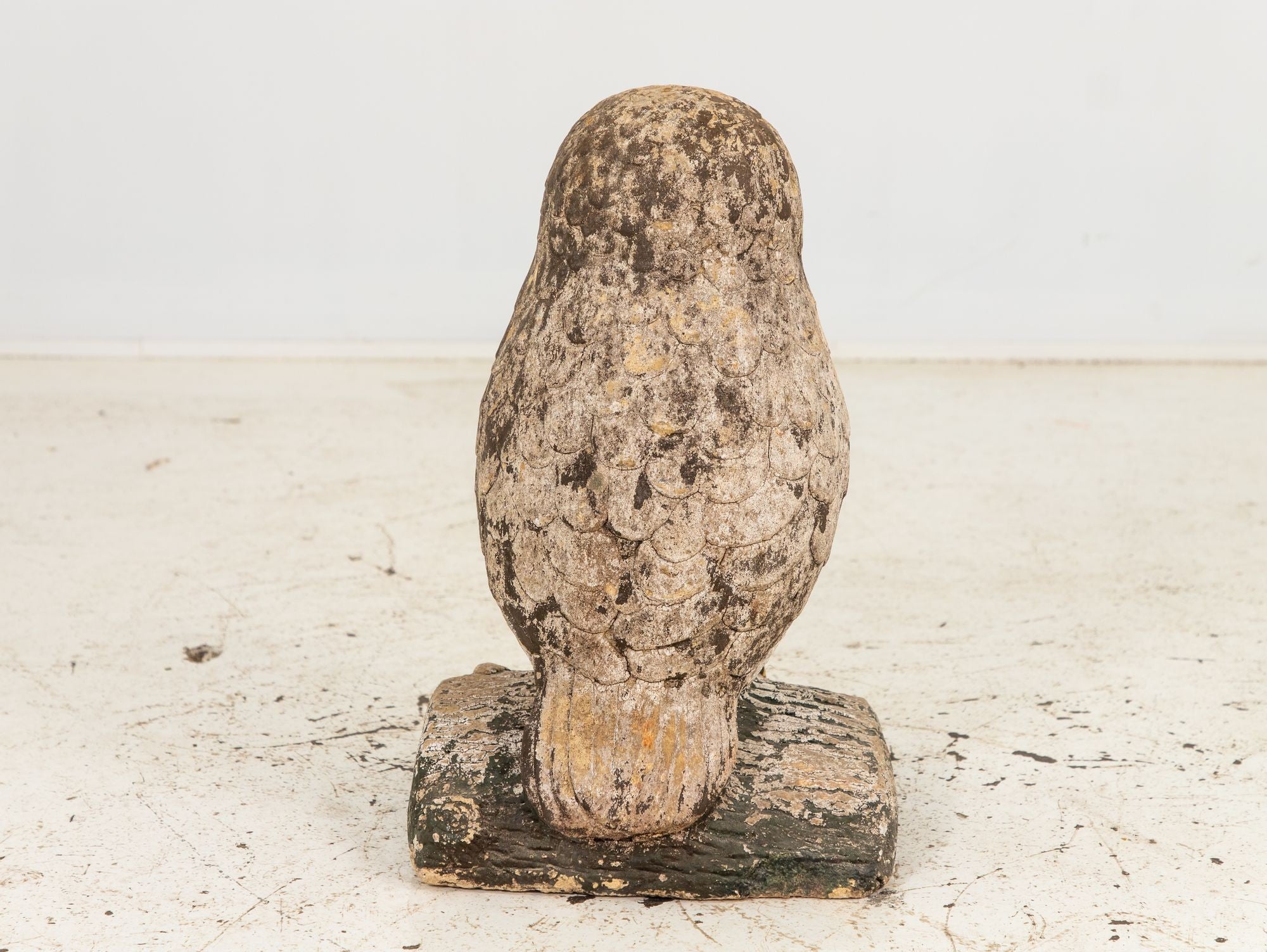 Vintage Stone Owl Garden Ornament