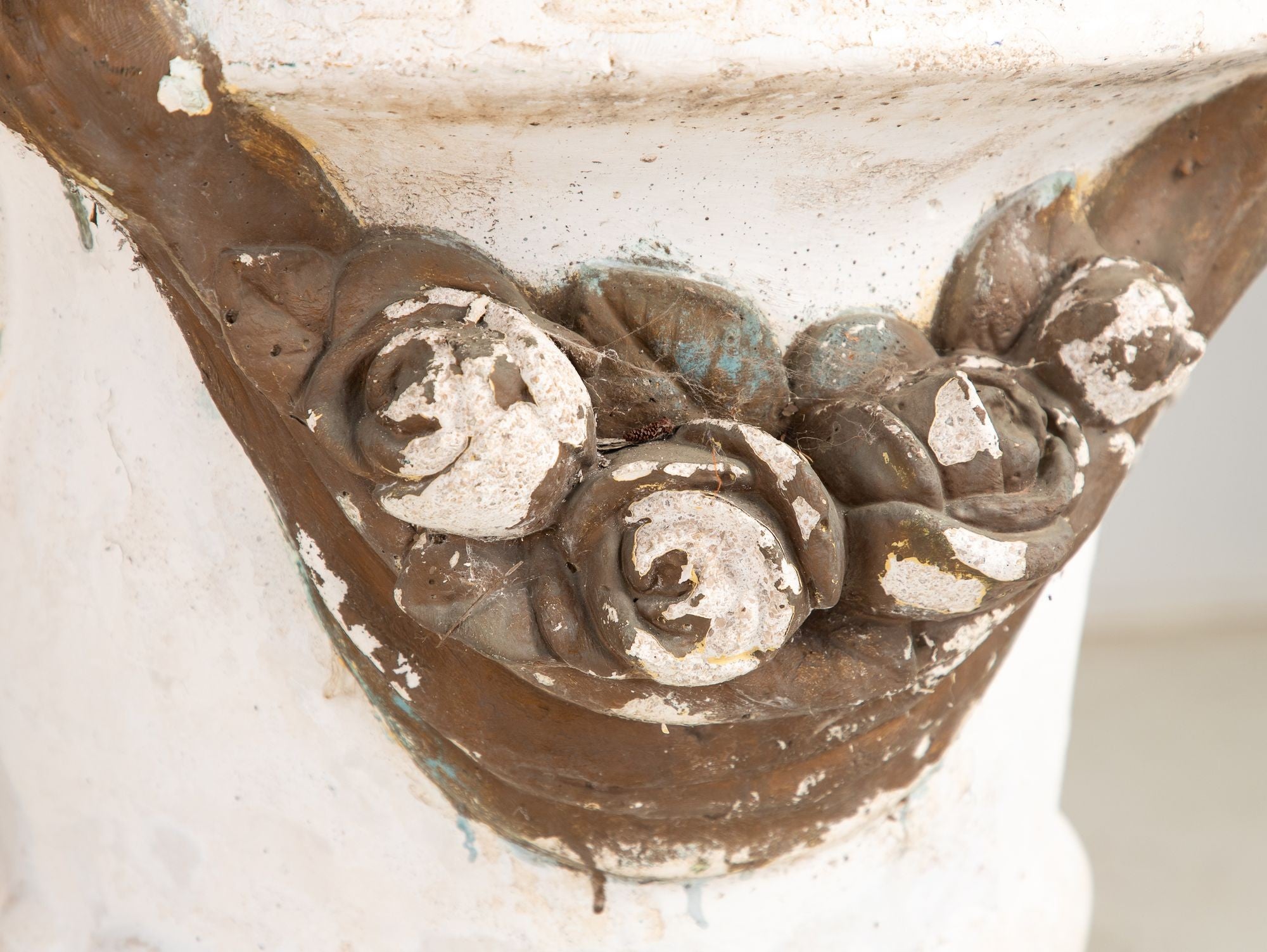 Pair Composite Terracotta Rococo Italian Urns, Mid 20th C.