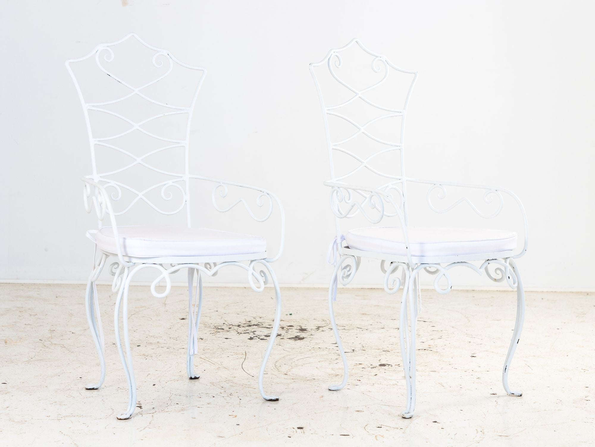 Rene Drouet French Bistro Chairs, Mid 20th Century, Pair