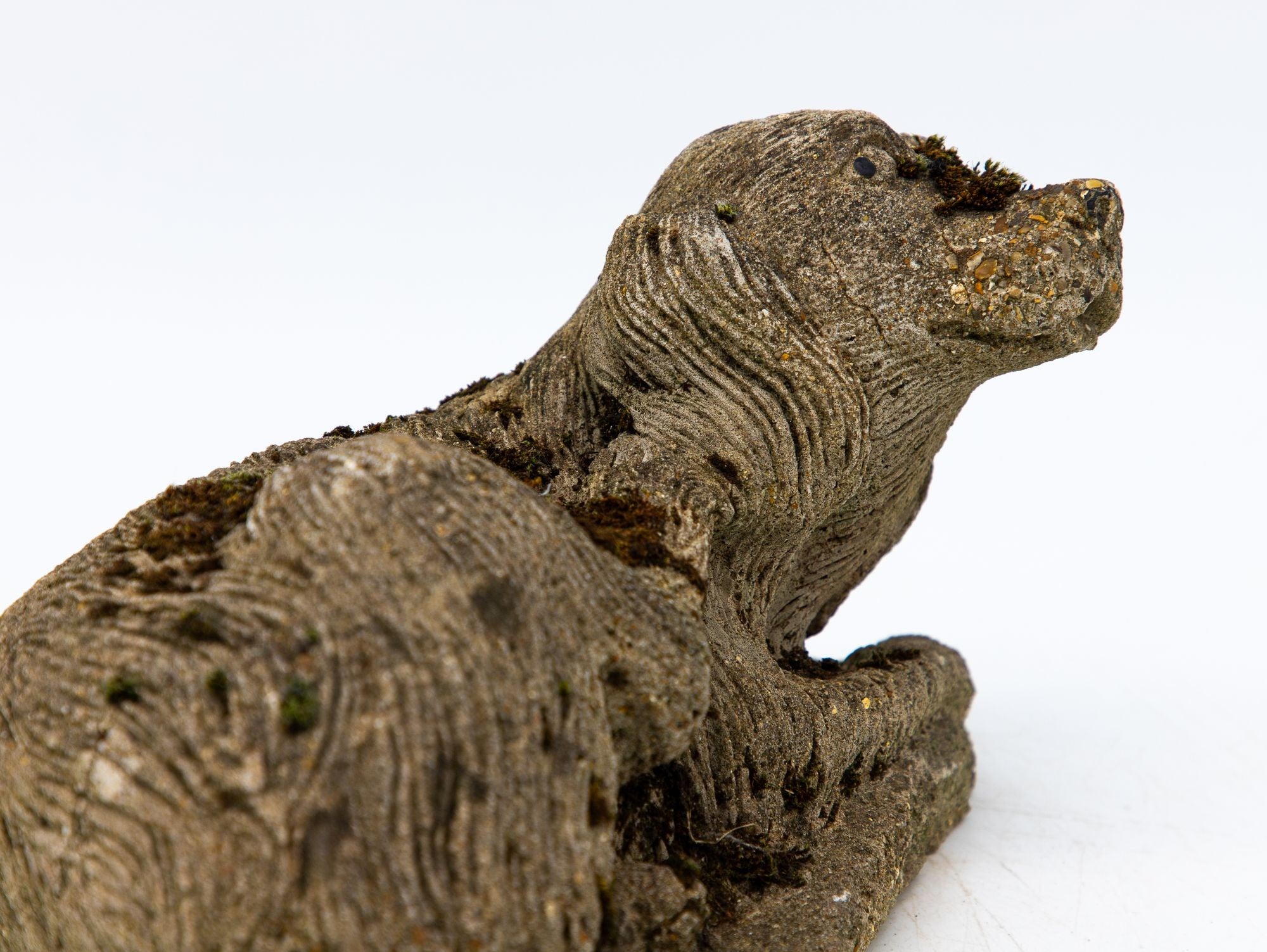 Reconstituted Stone Dog Spaniel Garden Ornament, England 20th Century