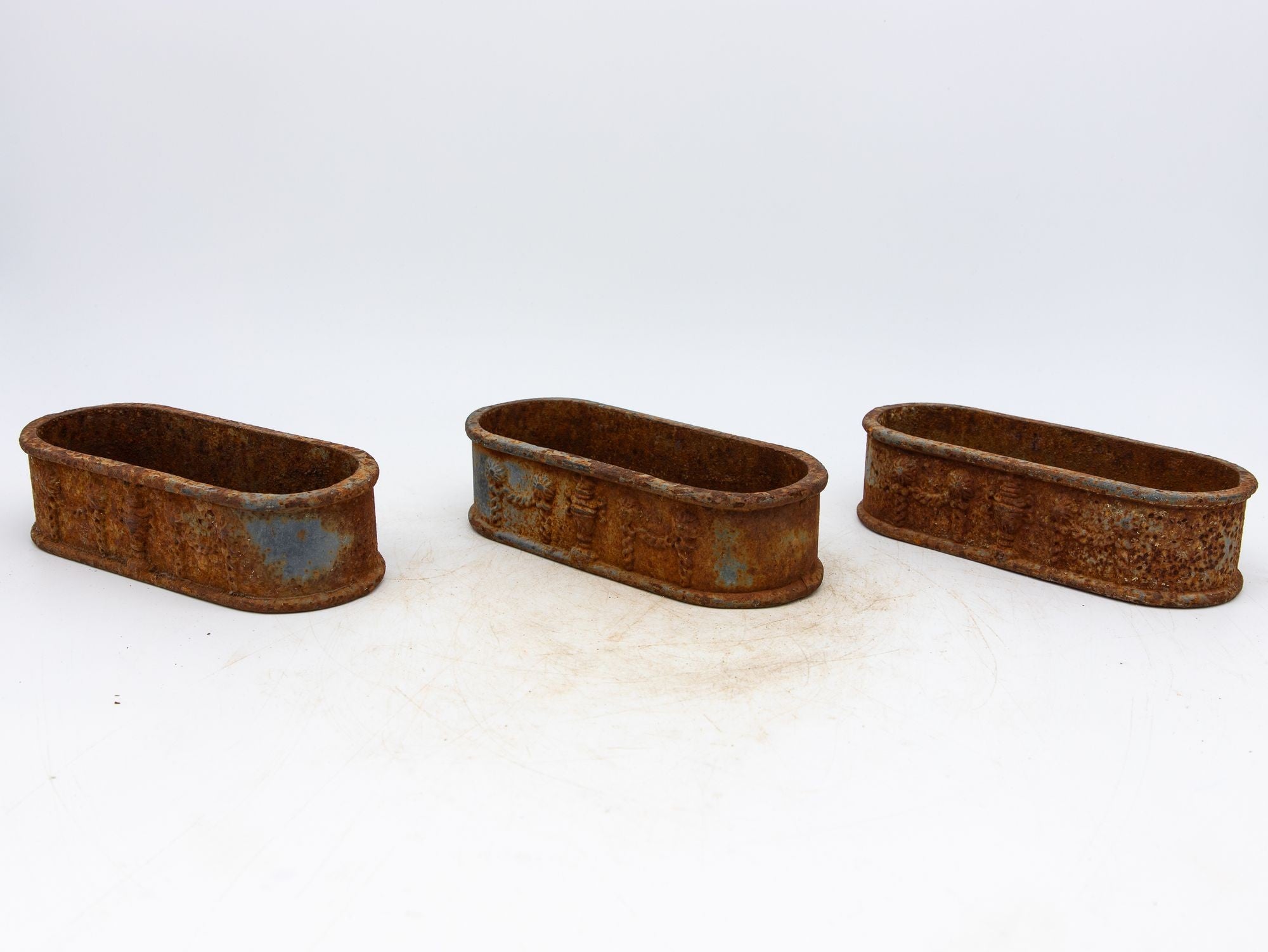 Small Cast Iron Oval Planter, France Early 20th C.