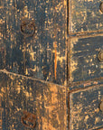 Gustavian Swedish Black Chest on Chest, early 19th Century