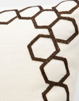 Aandaz Bee Honeycomb Linen 20x20 pillow