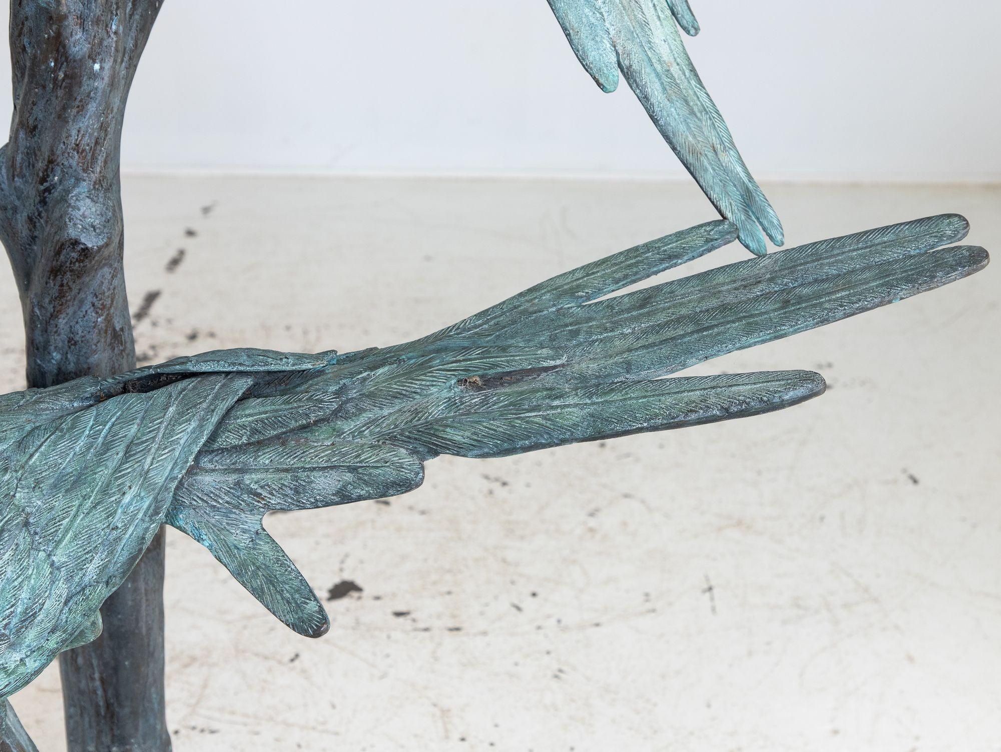 Bronze Sculpture of Three Parrots, Italy Mid 20th C.