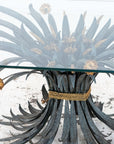 Hollywood Regency Gilt Metal Sheaf of Wheat Coffee Table, France Mid 20th C.