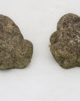 Pair of Reconstituted Stone Frog Garden Ornaments, England 1970s