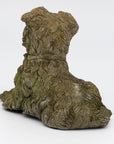 Vintage Reconstituted Stone Dog Terrier, English Mid 20th C.
