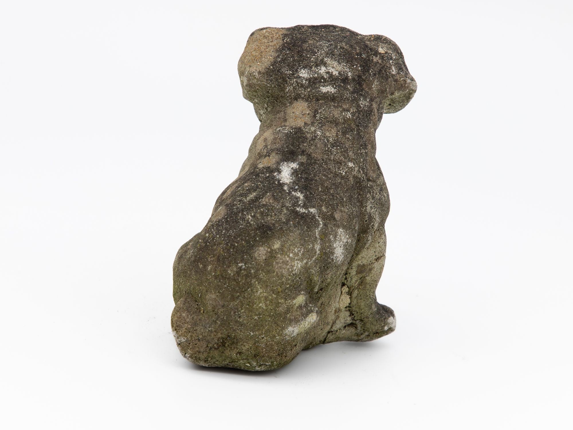 Vintage English Bulldog or Pug Dog Stone Garden Statue, English mid 20th C.