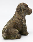 Reconsitituted Stone Puppy or Dog Garden Ornament, England Mid 20th C.
