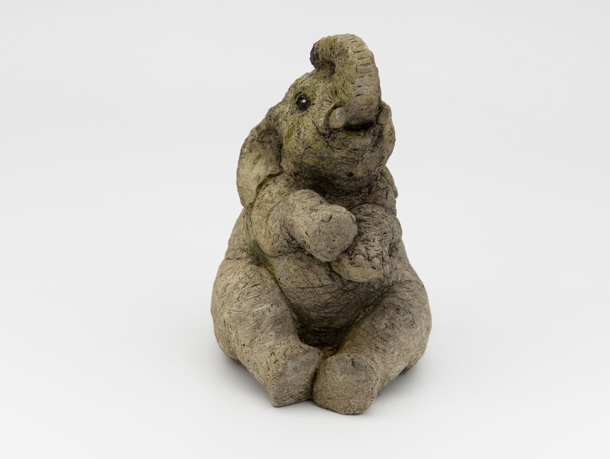 Composite Stone Elephant Garden Statue, England Late 20th C.