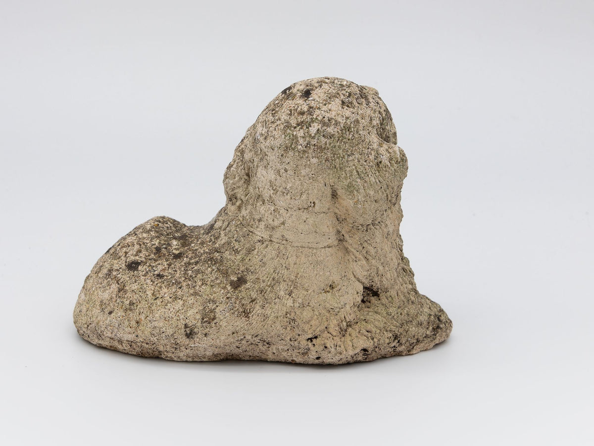 Vintage Reconstituted Stone Puppy or Dog Spaniel Garden Ornament, 20th Century