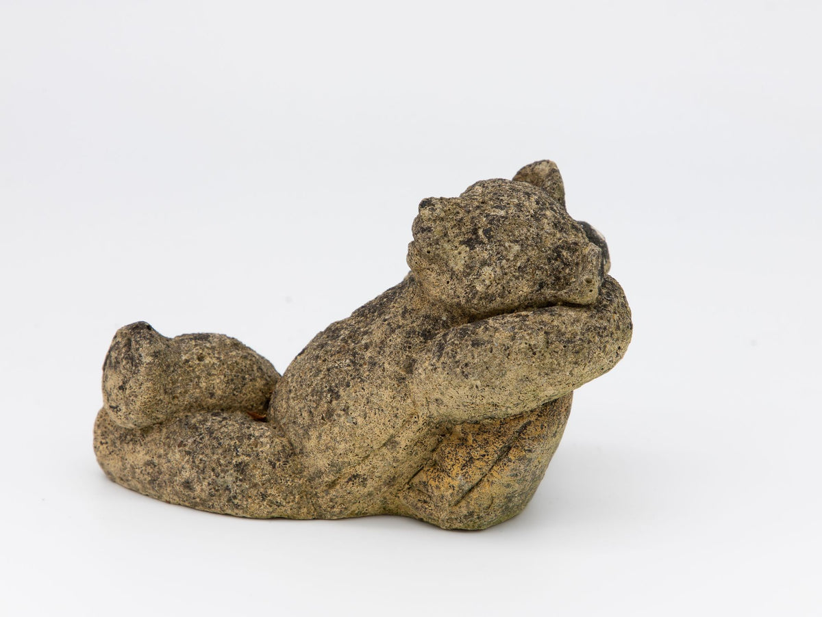 Reconstituted Stone Teddy Bear Garden Ornament, England 20th Century