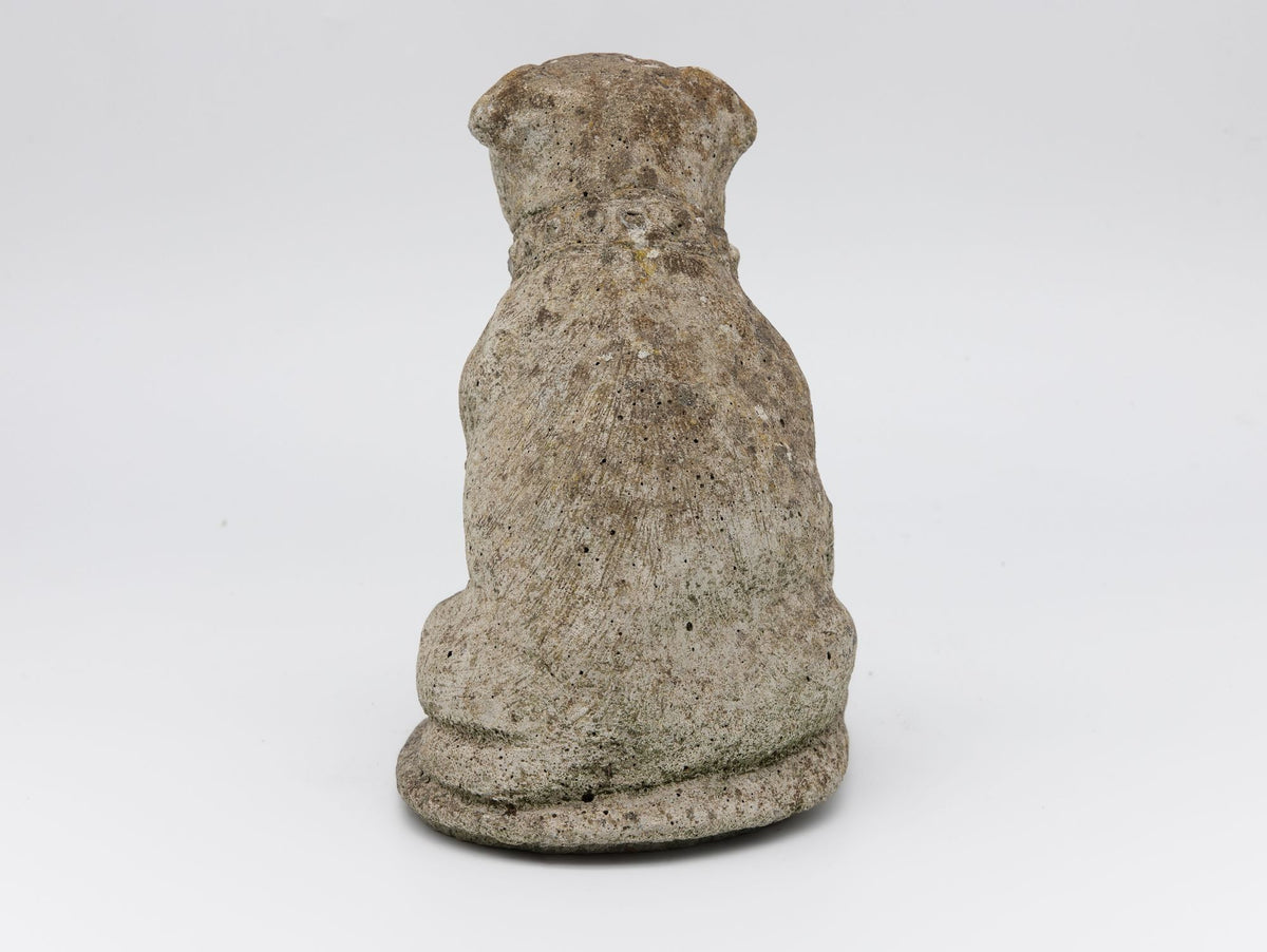 Composite Stone Bull Dog Garden Ornament, England 1970s