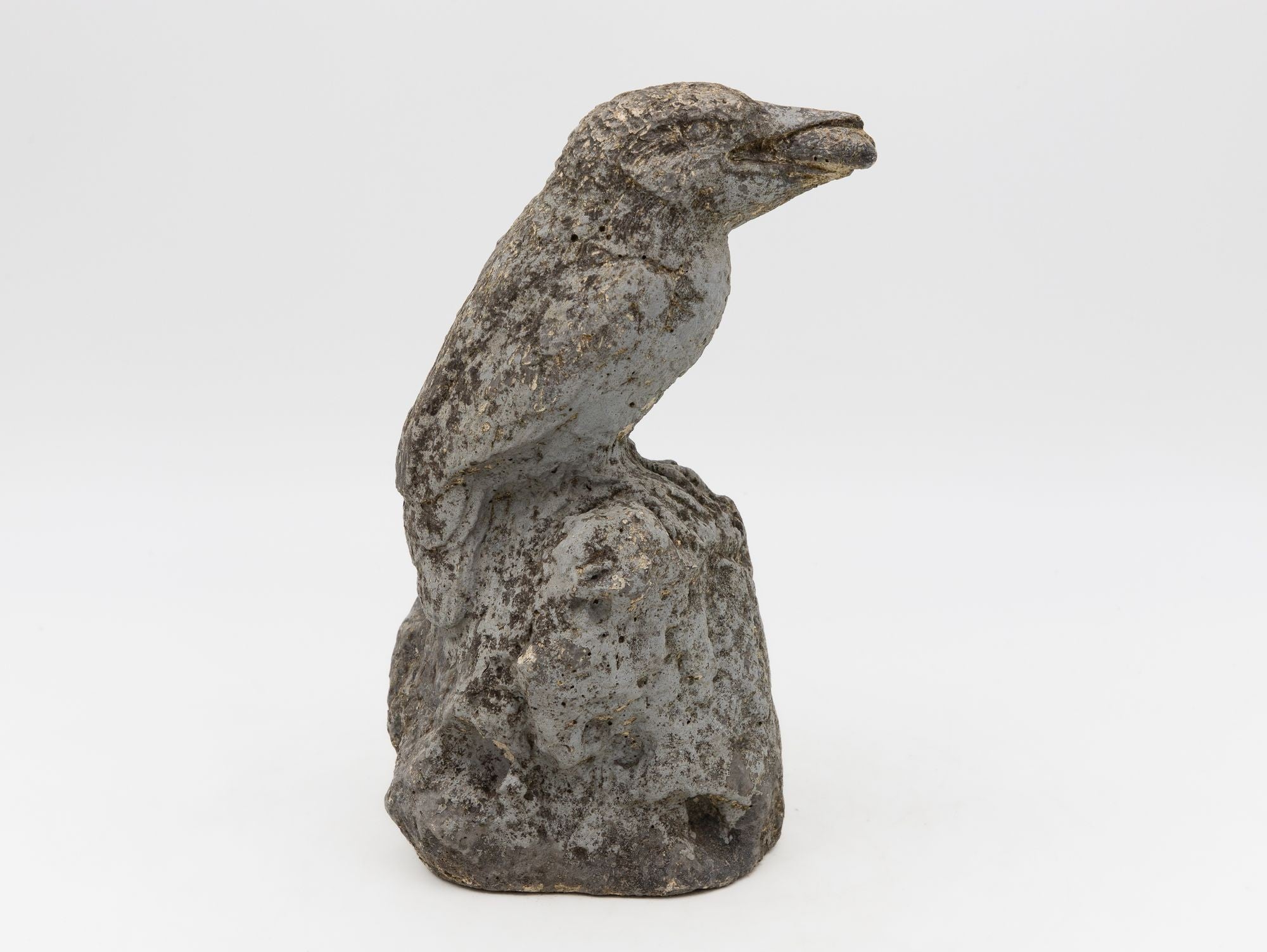 Reconstituted Stone Raven, English Mid 20th C.