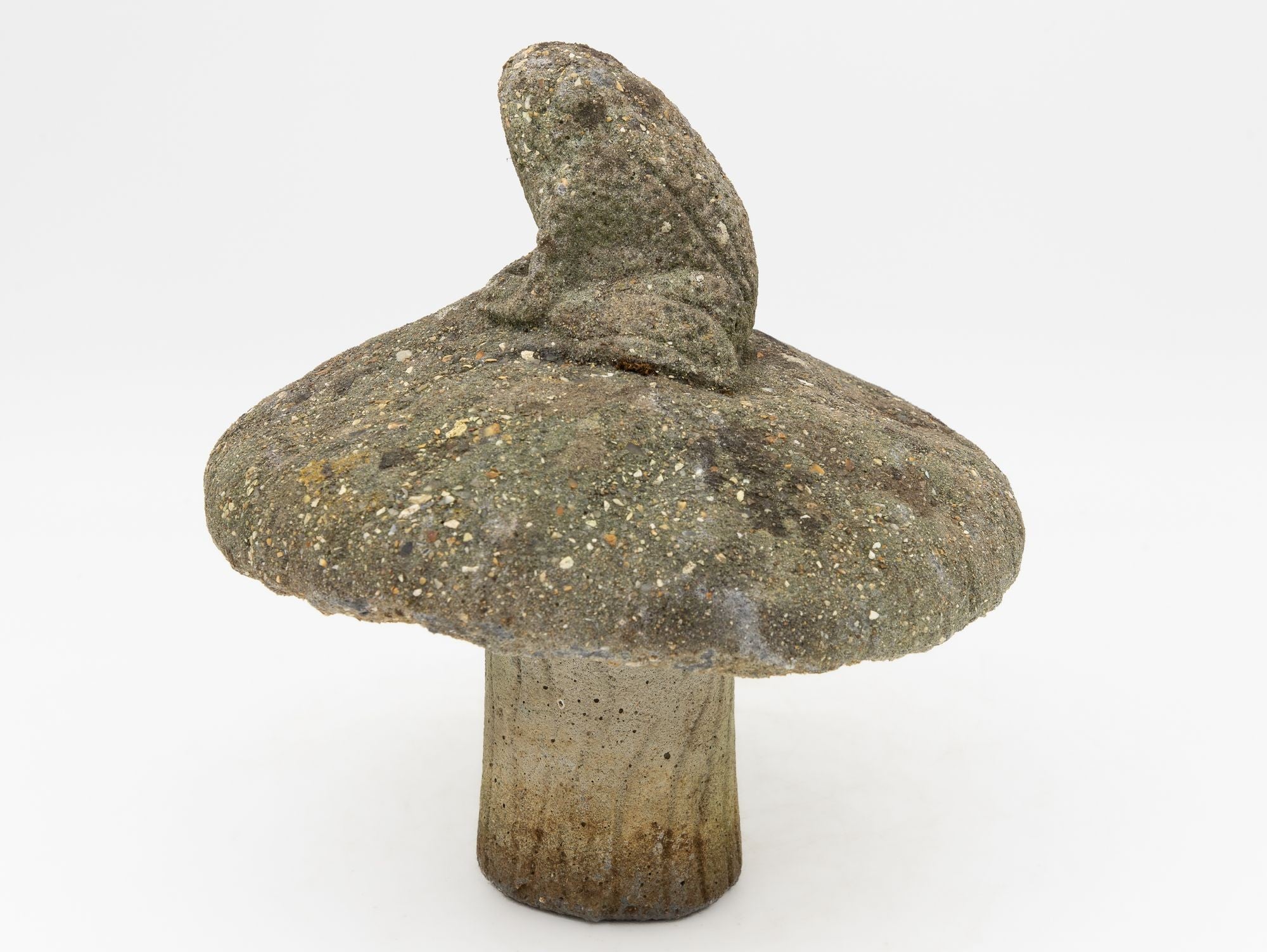 Composite Stone Toadstool Garden Ornament, English Mid 20th C.