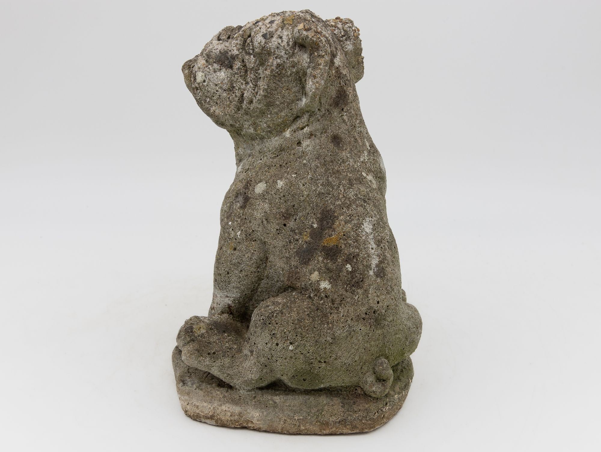 Composite Stone Bull Dog Garden Ornaments, England 1970s