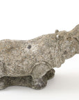 Composite Stone Hippopotamus Garden Ornament, English 20th Century
