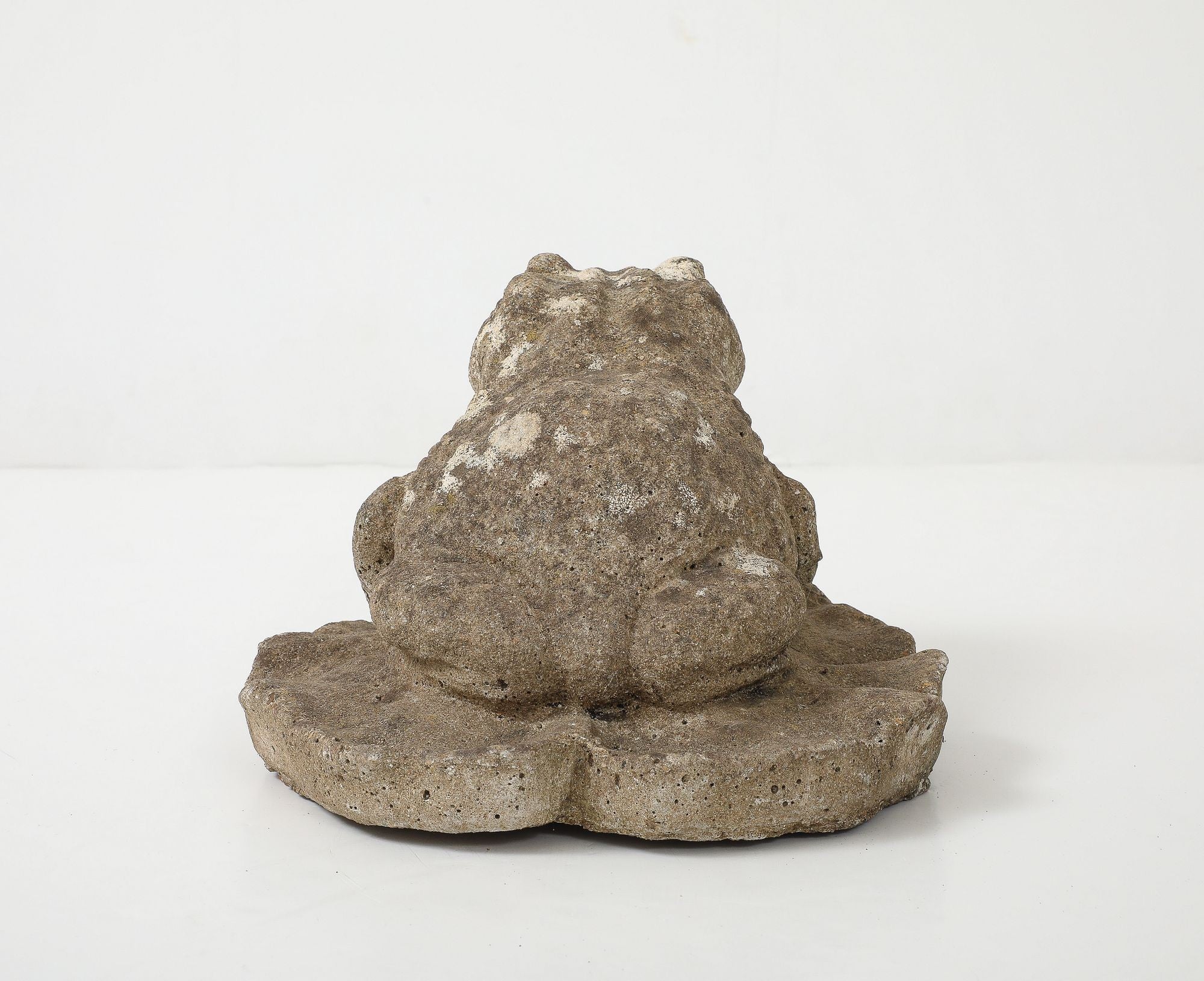 Reconstituted Stone Frog Garden Ornament, 20th Century