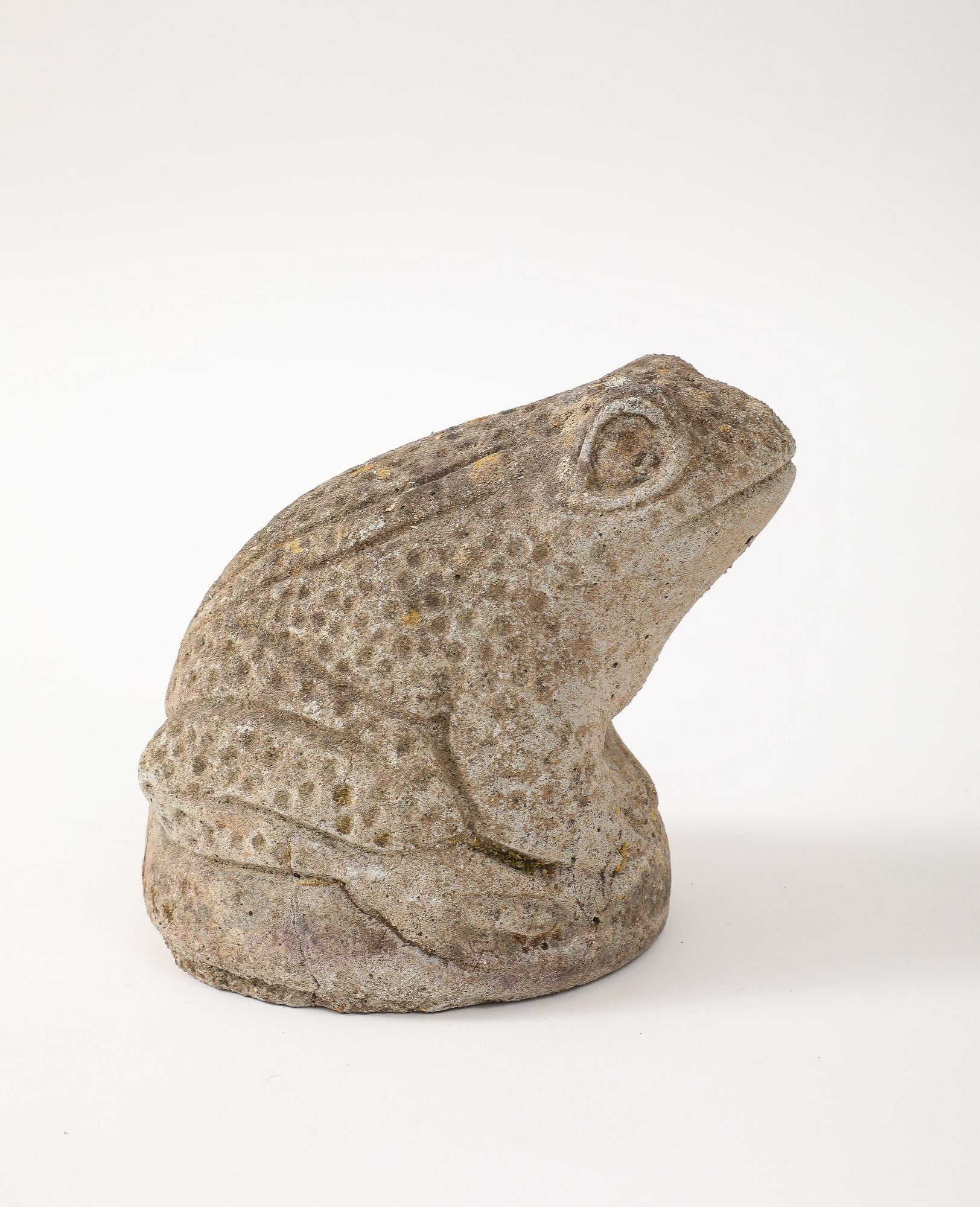 Reconstituted Stone Frog Garden Ornament, England 1960s