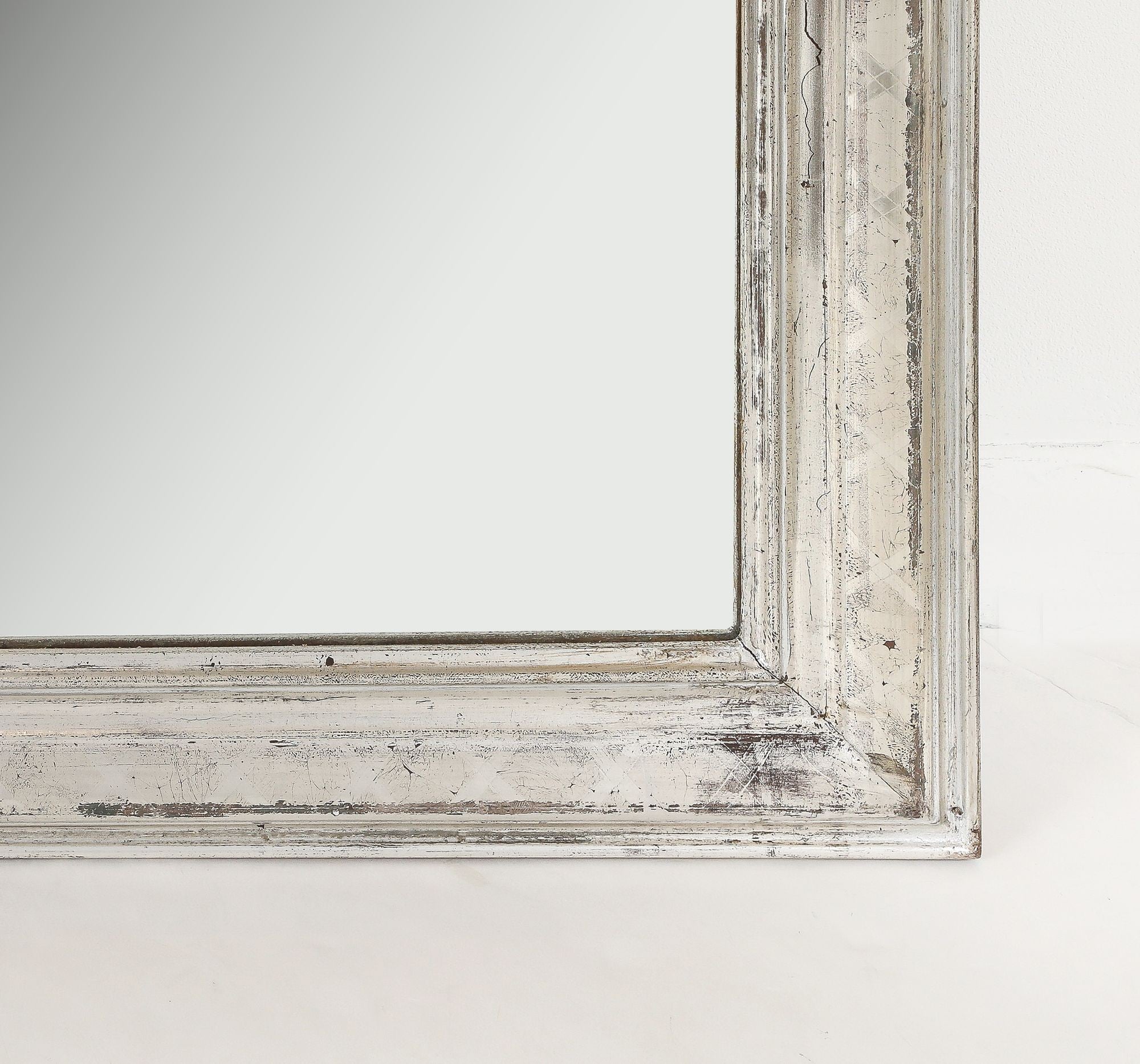 French Silver Gilt Louis Philippe Mirror, Late 19th C.