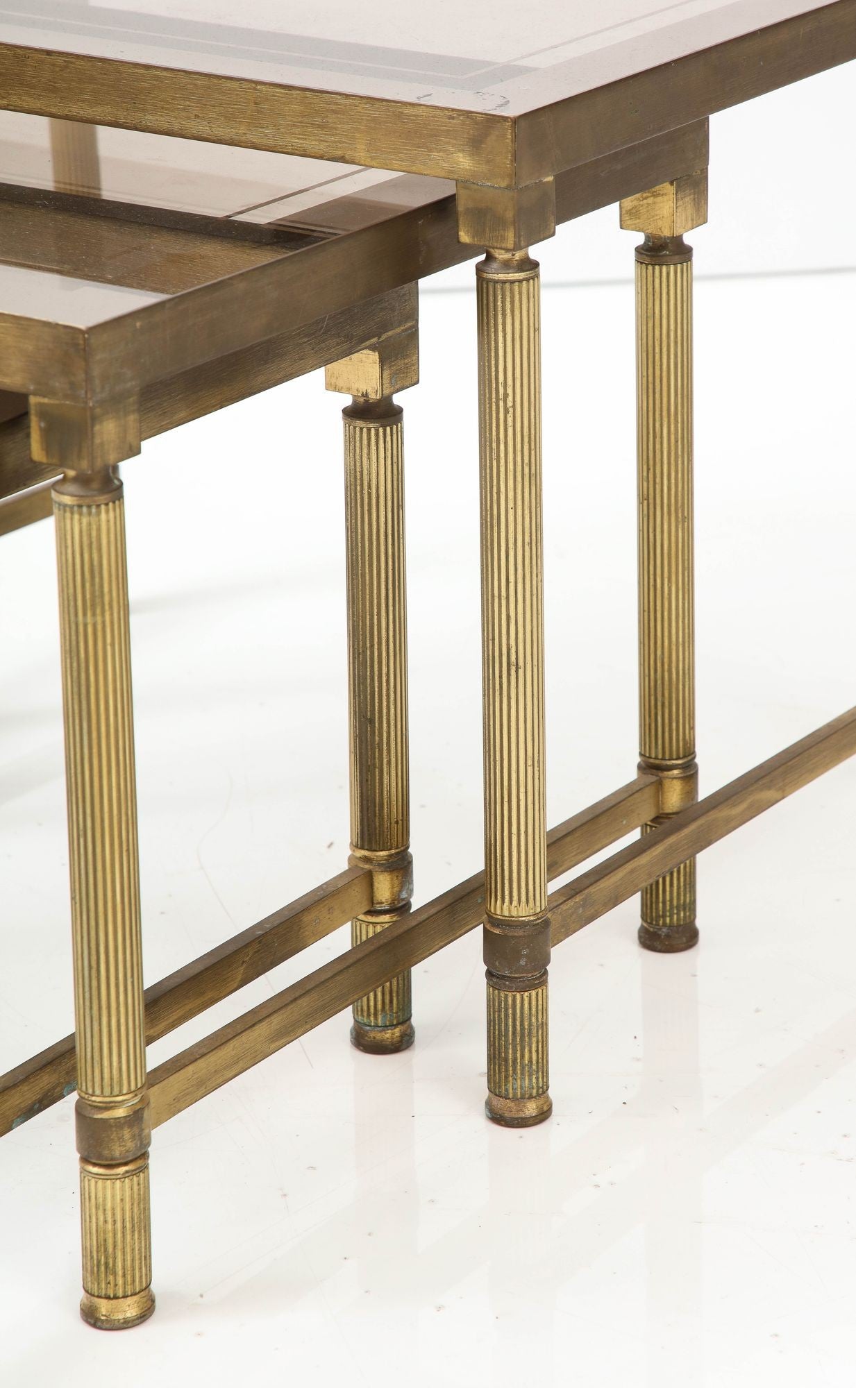 Maison Bagues Trio of Nesting Tables, France Mid 20th Century
