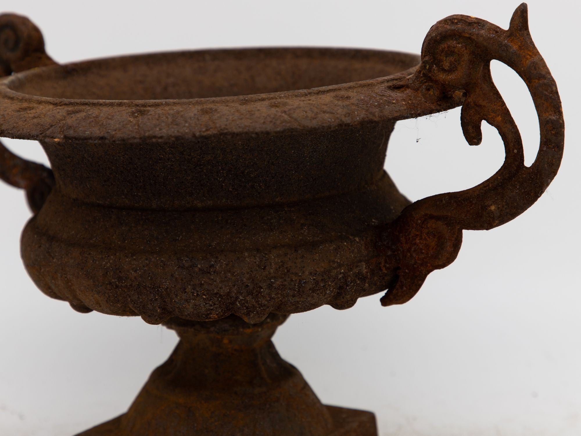 Pair of French Cast Iron Urns, late 19th Century