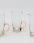 Set of Eight Vintage Hot Toddy Glasses with Colorful Handles