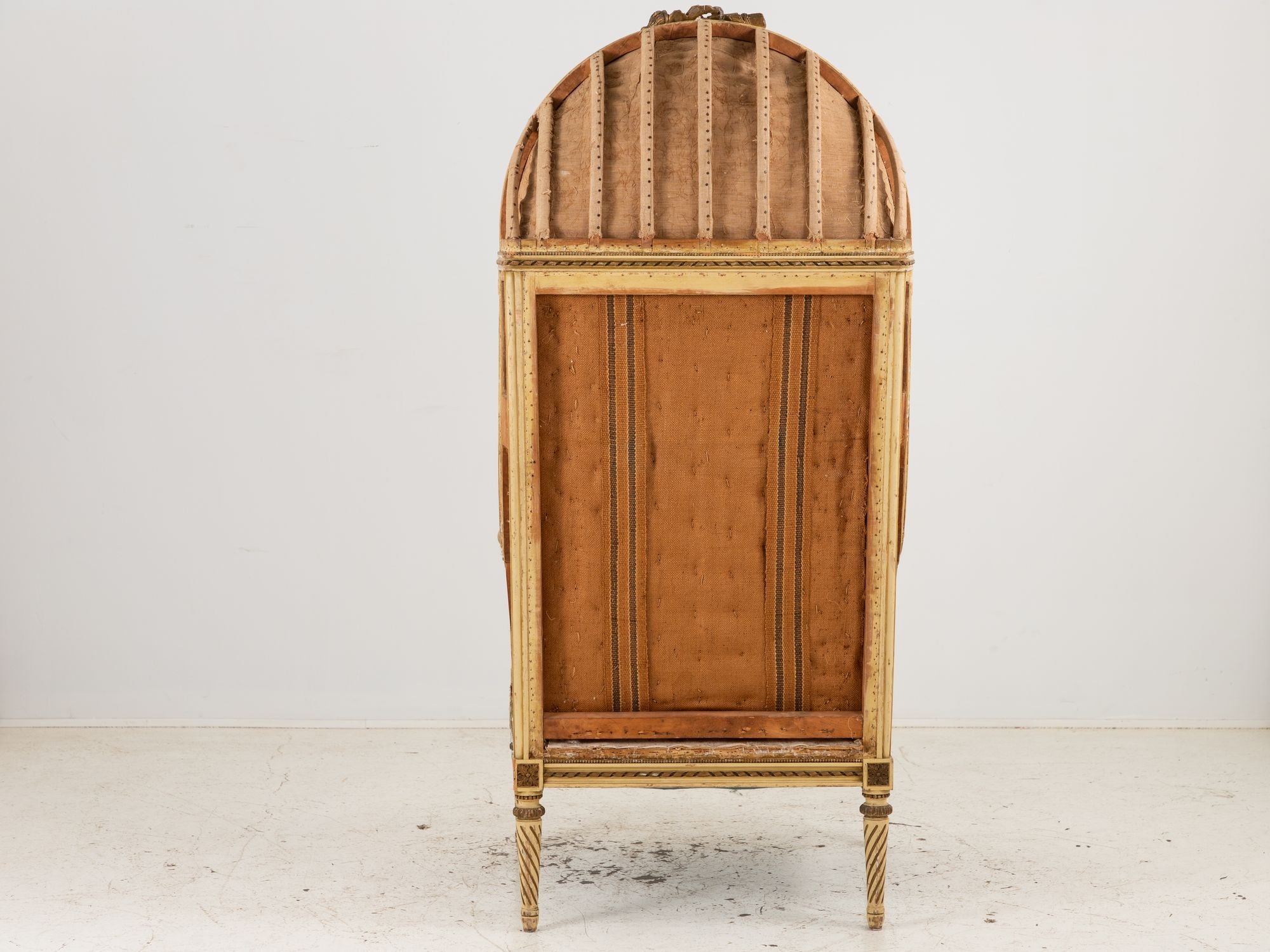 French Louis XV Style Carved Balloon Porters Chair, 19th Century