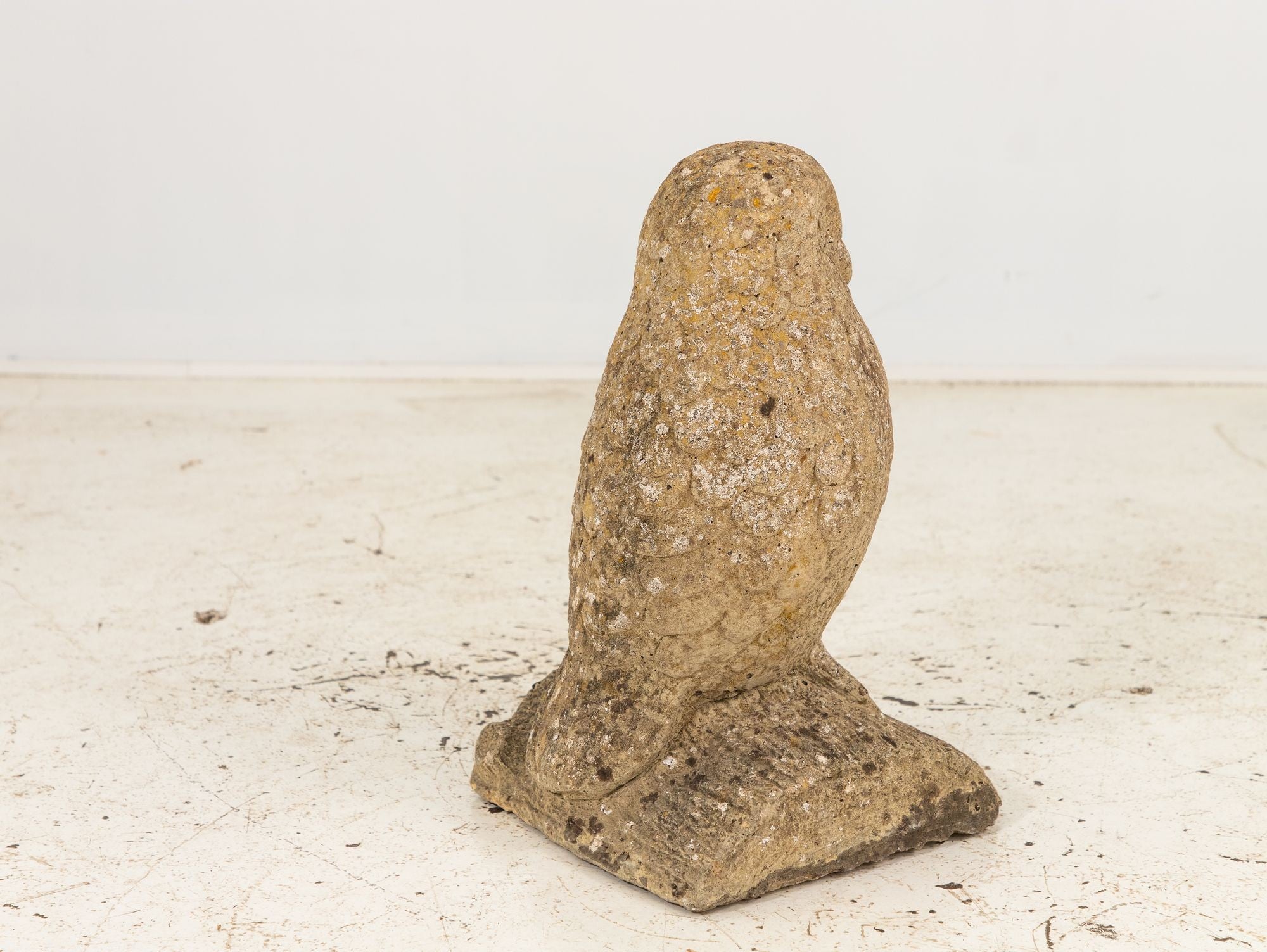 Vintage Stone Owl Garden Ornament