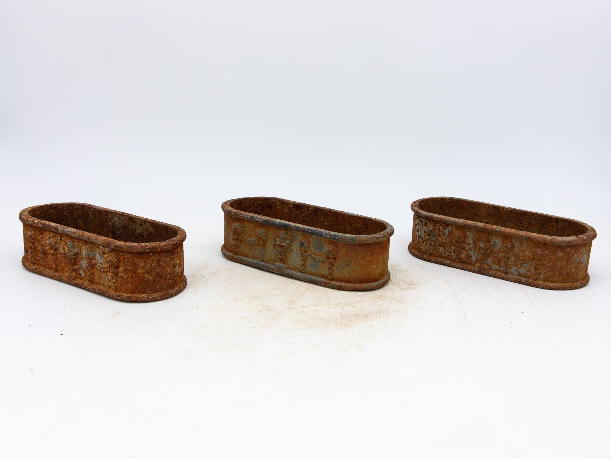 Small Cast Iron Oval Planter, France Early 20th C.