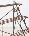 Scrollwork Four Tier Iron Plant Stand or Etagere, England Mid 20th Century