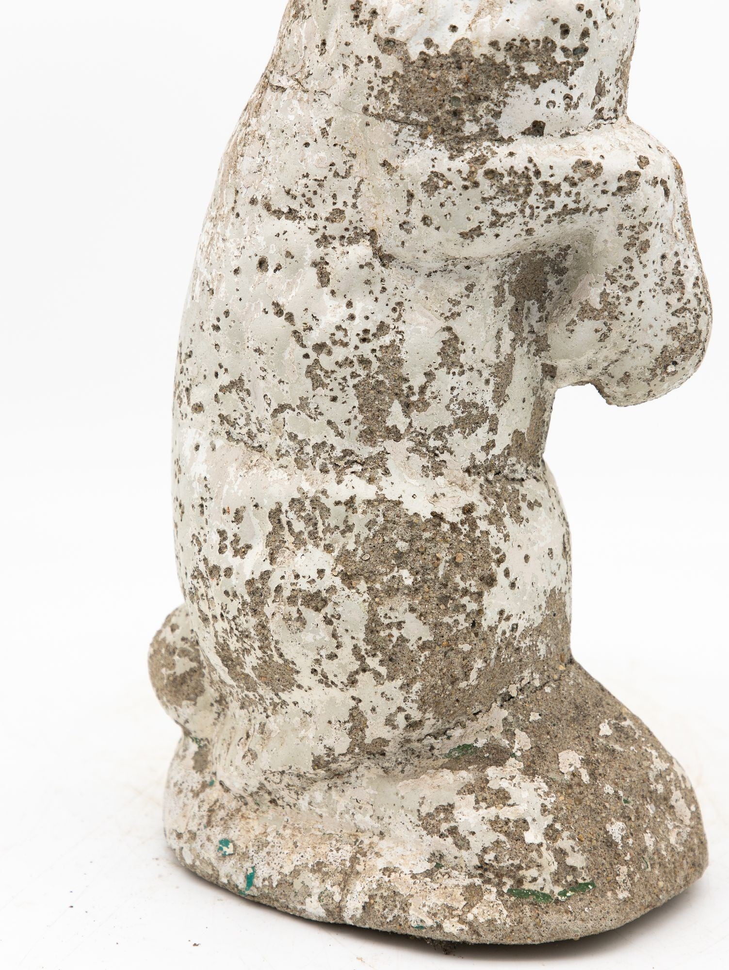 White Painted Reconstituted Stone Bunny, Rabbit, or Hare Garden Ornament, France 20th C.