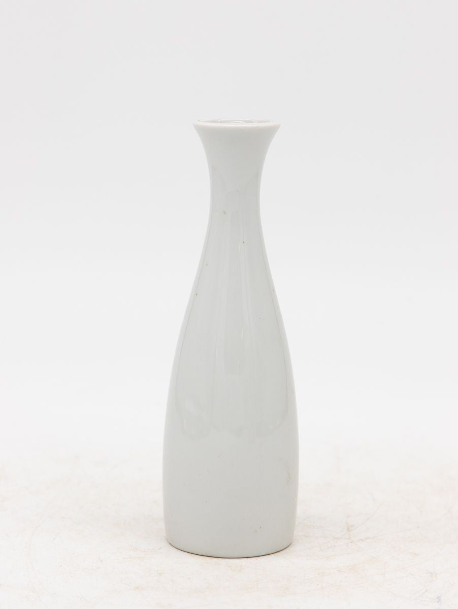 Collection of Three White Single Bud Vases, French Early 21st C.
