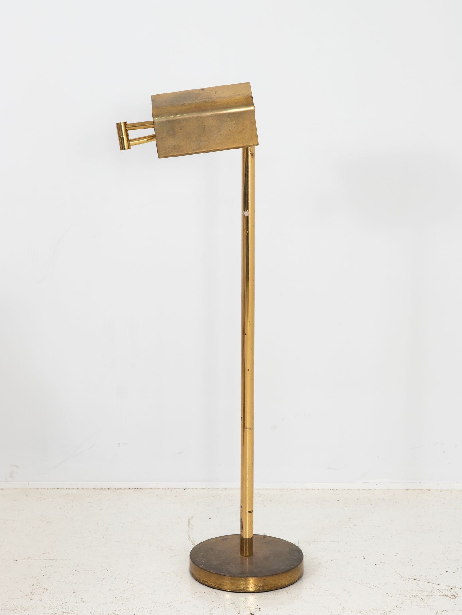 Vintage Brass Floor Lamp, France mid 20th Century