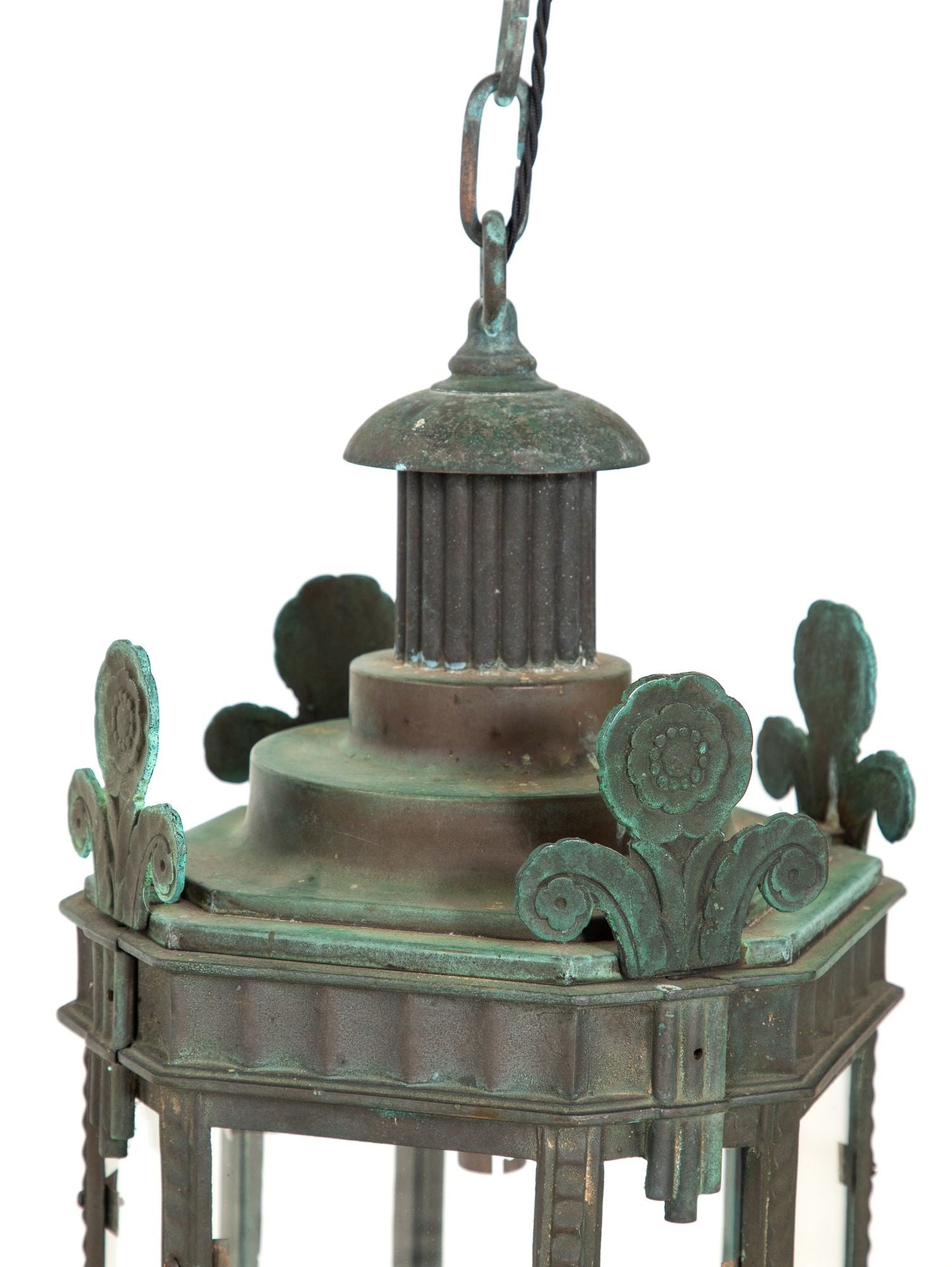 Bronze Art Deco Lantern, Circa 1920-30s