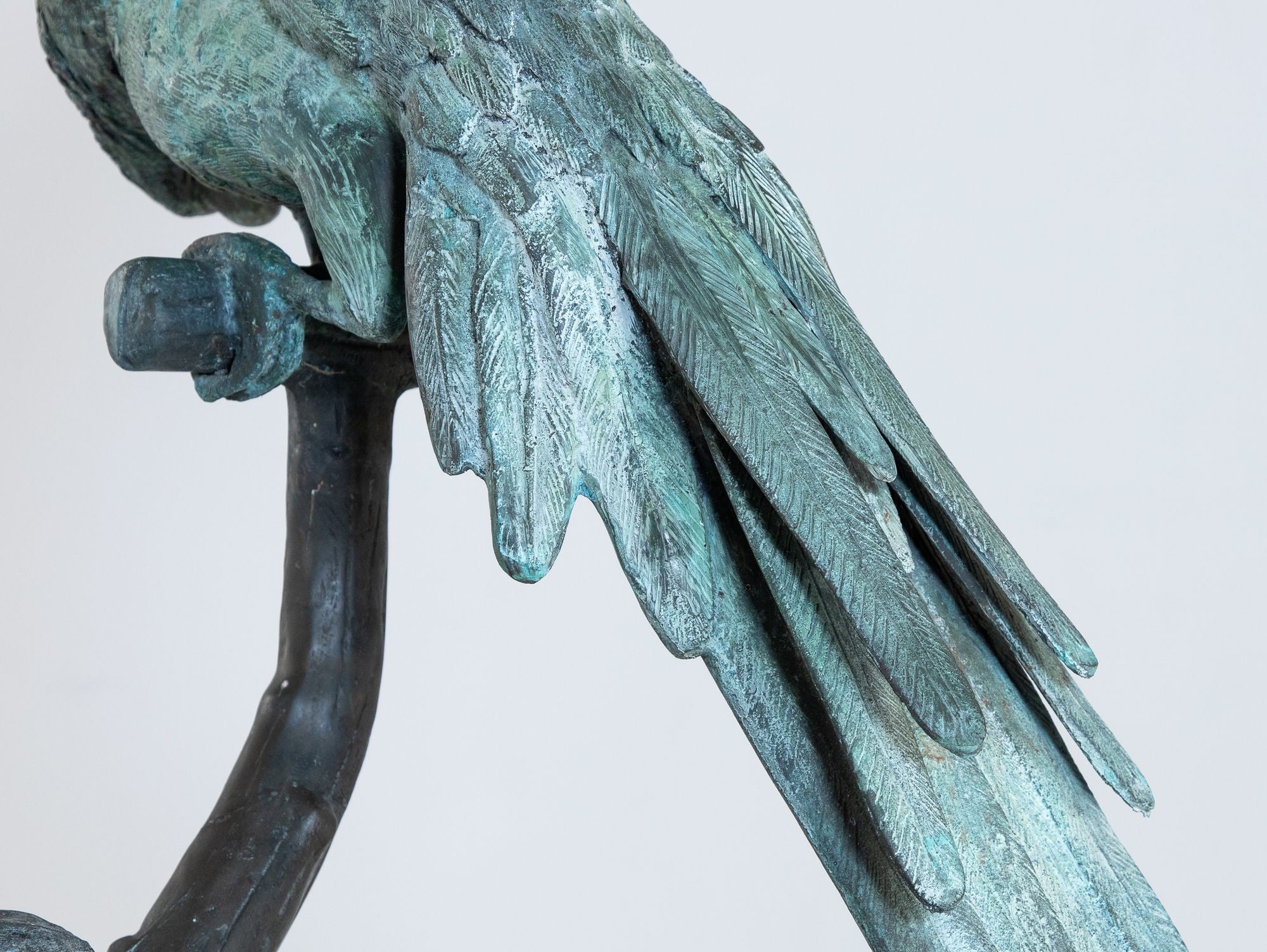 Bronze Sculpture of Three Parrots, Italy Mid 20th C.