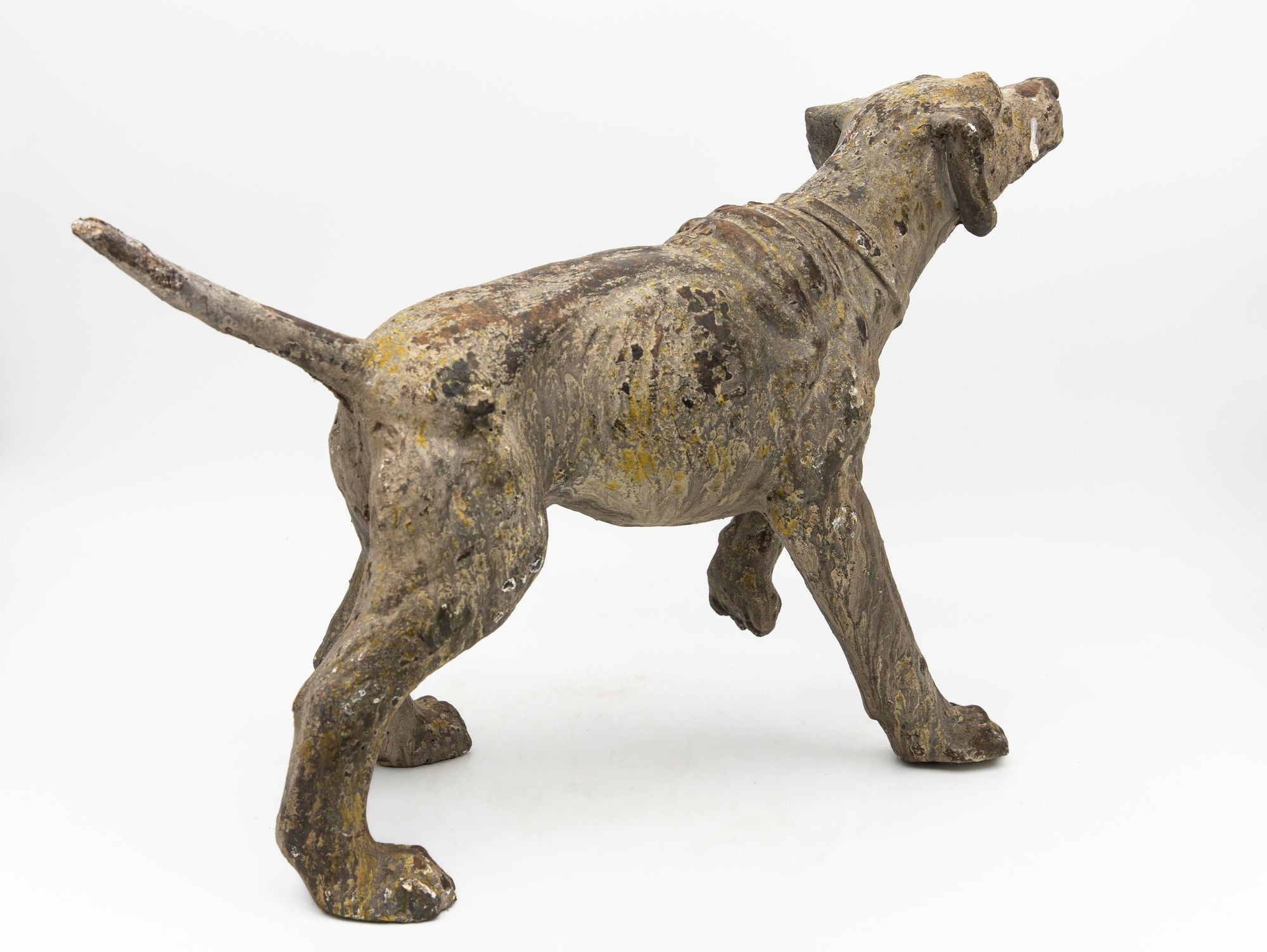 Terracotta Hunting Hound Pointer Dog Statue, Early 20th C.