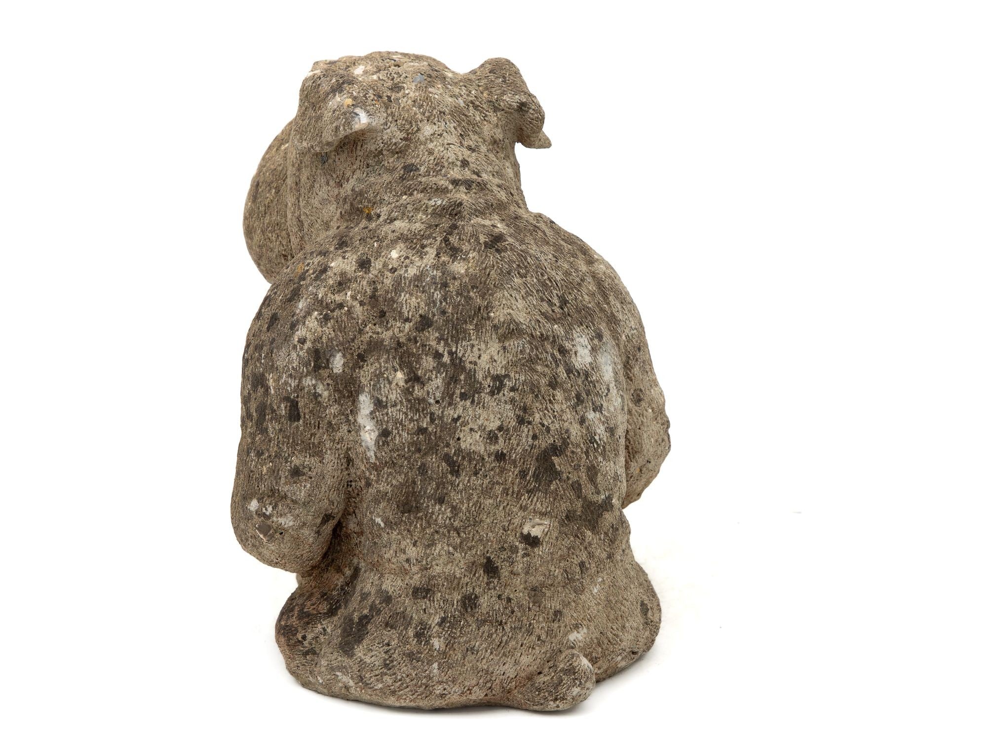 English Bulldog Garden Statue, English Mid 20th C.