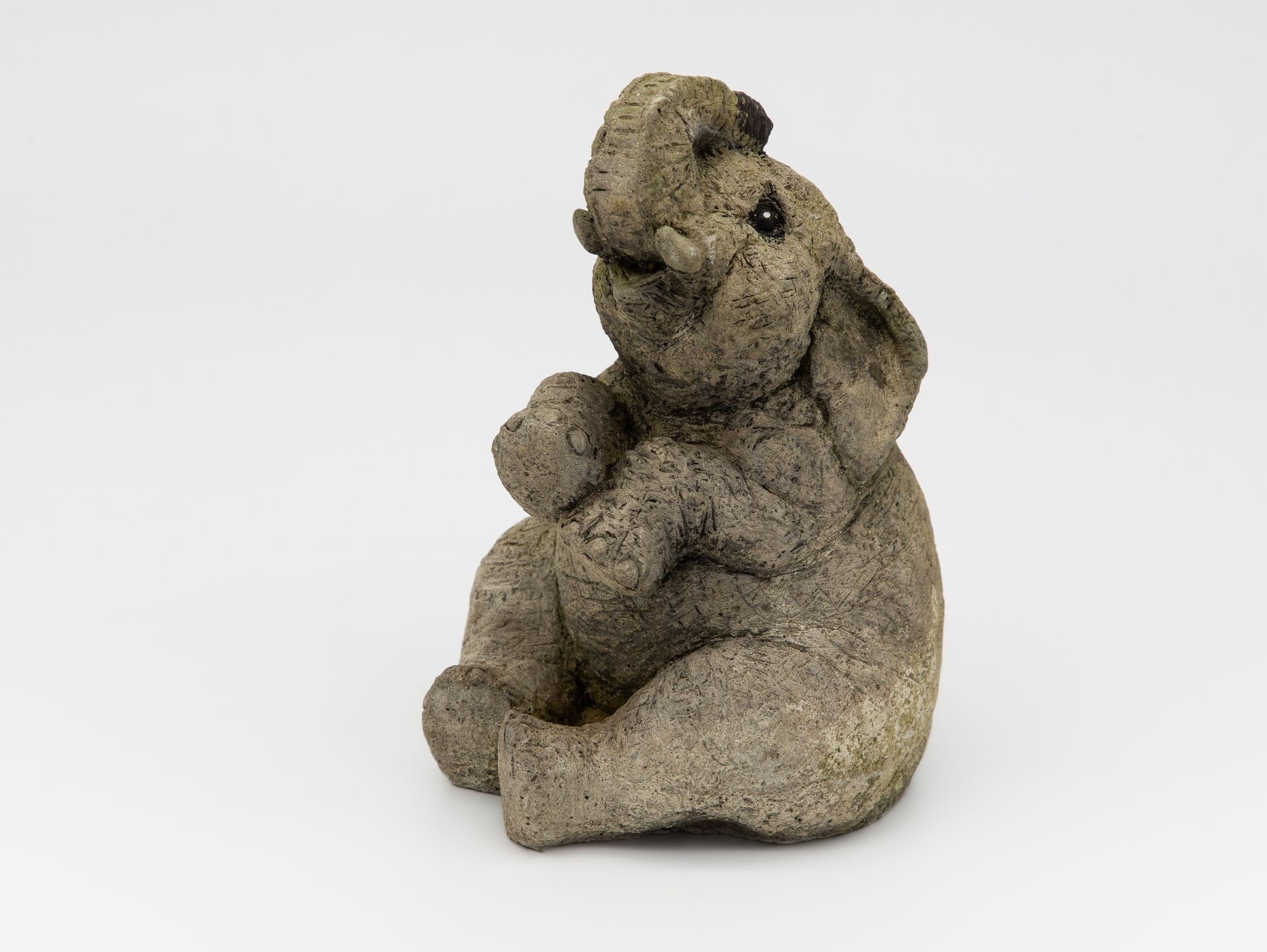Composite Stone Elephant Garden Statue, England Late 20th C.
