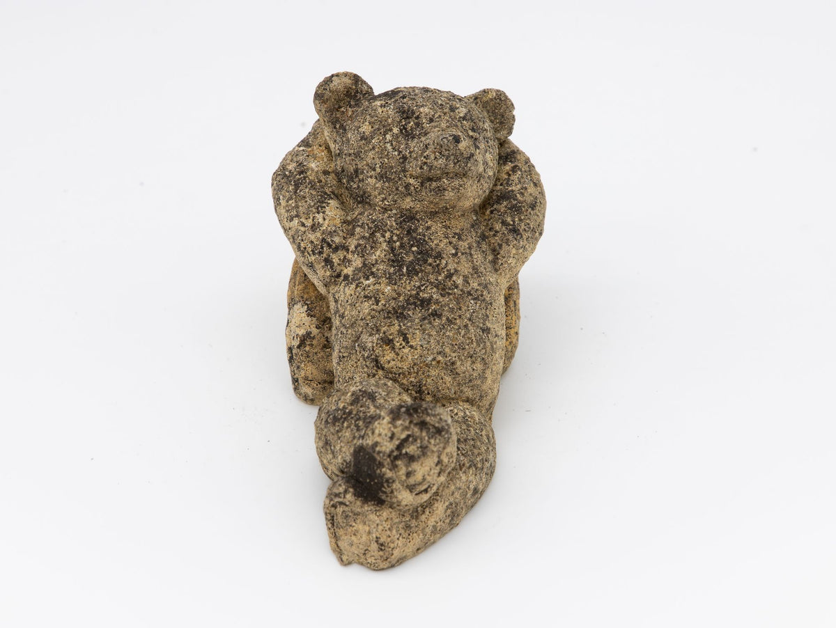 Reconstituted Stone Teddy Bear Garden Ornament, England 20th Century