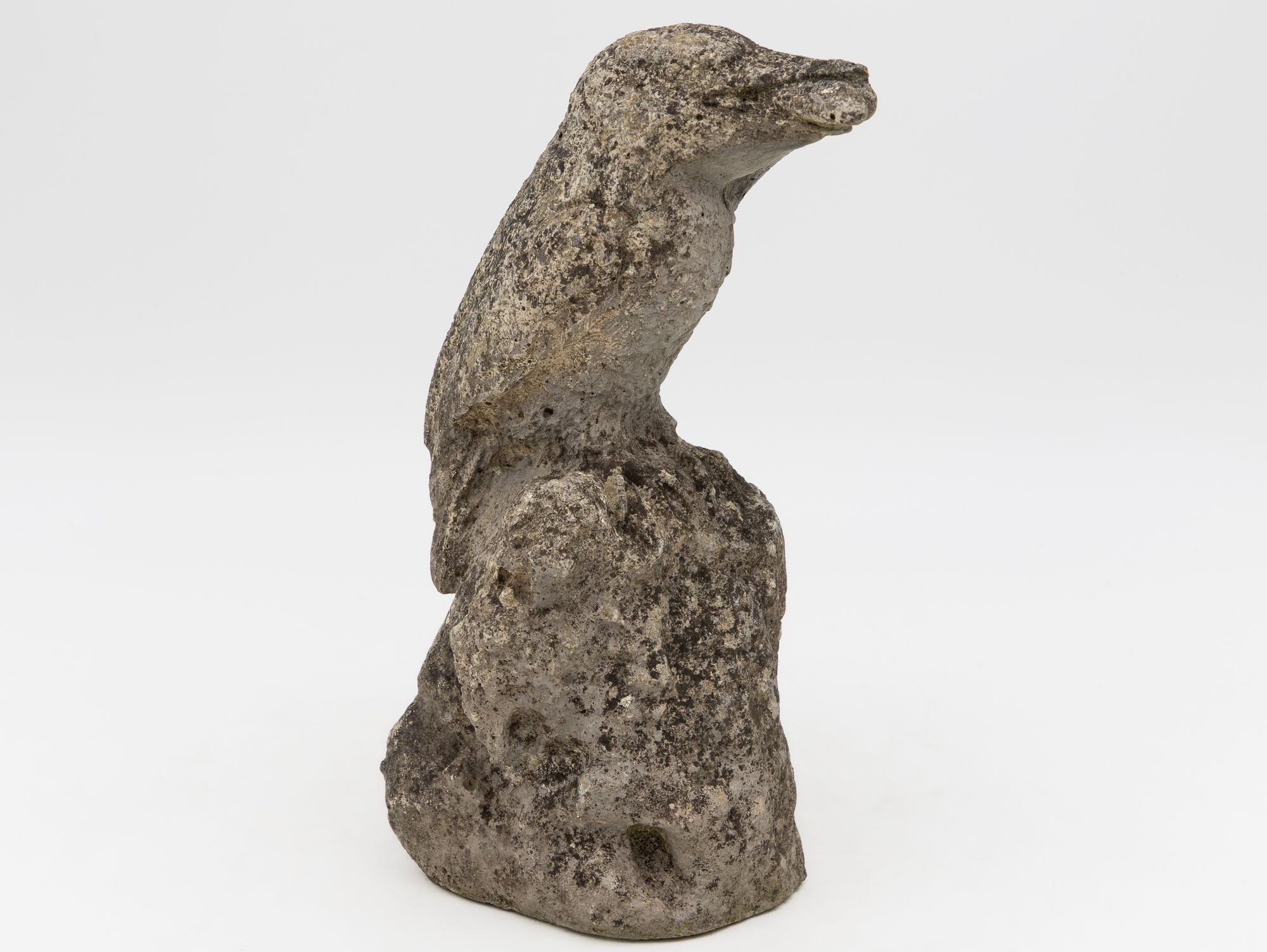 Reconstituted Stone Raven, English Mid 20th C.