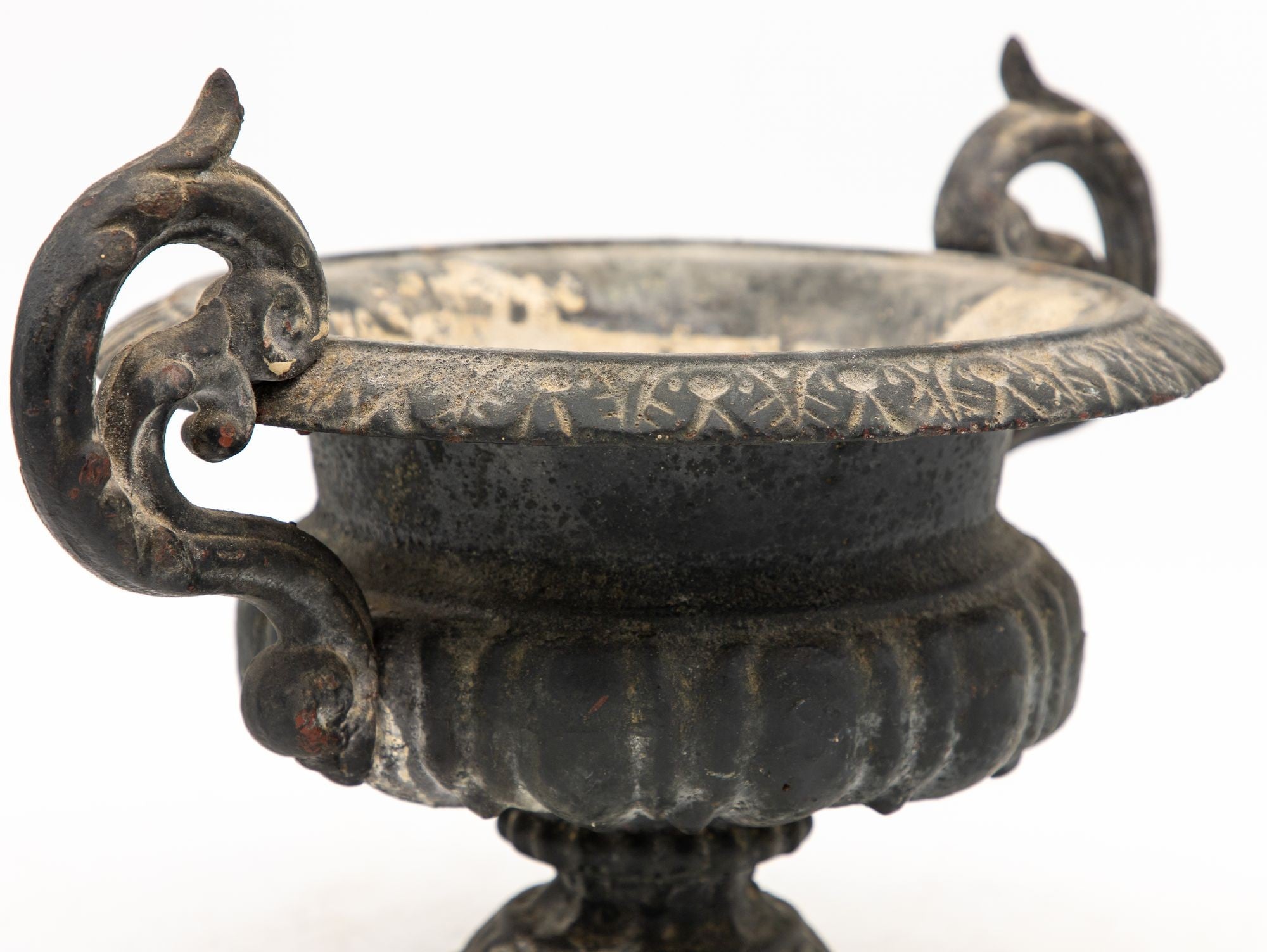 Early 20th C. French Cast Iron Garden Urn