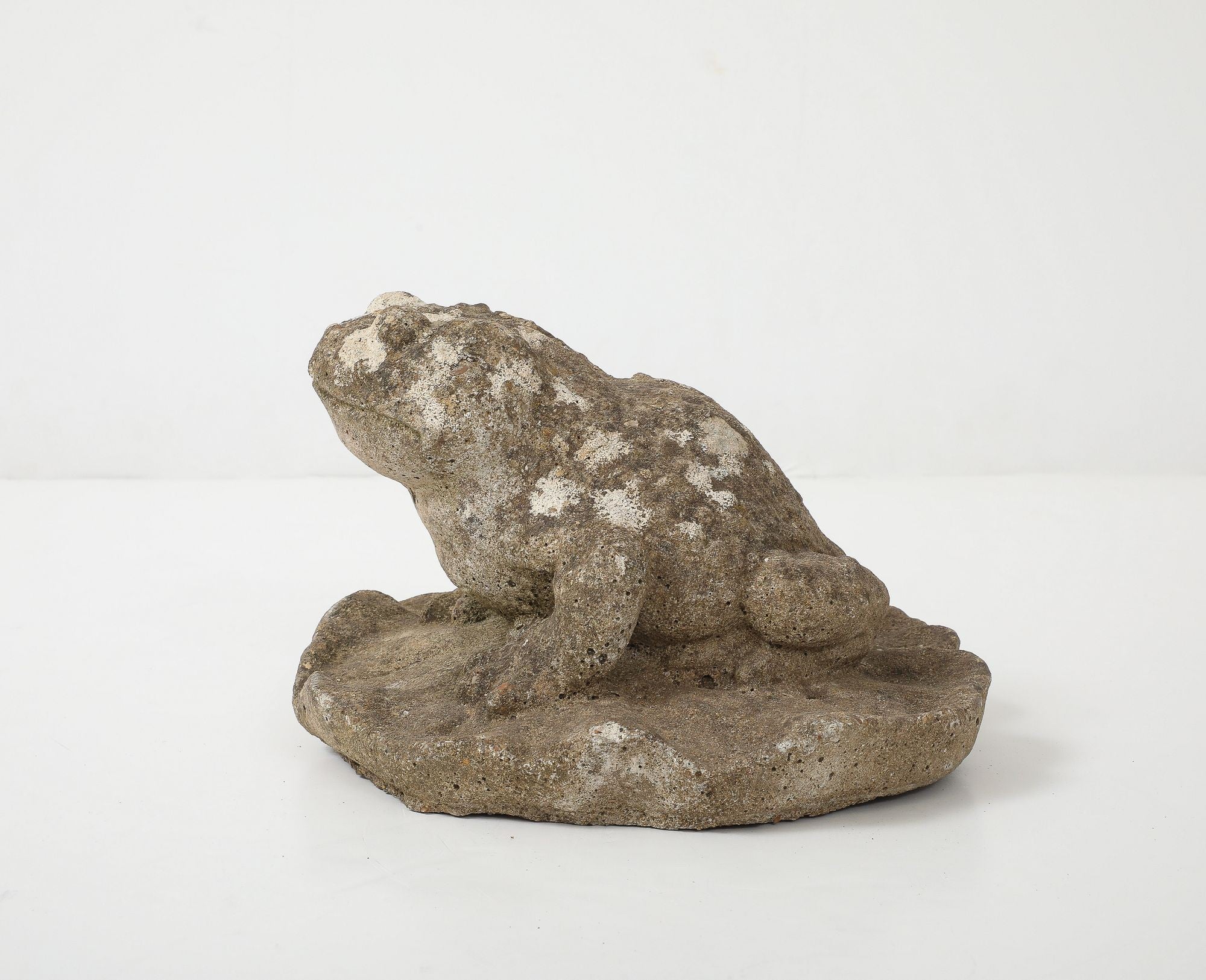 Reconstituted Stone Frog Garden Ornament, 20th Century