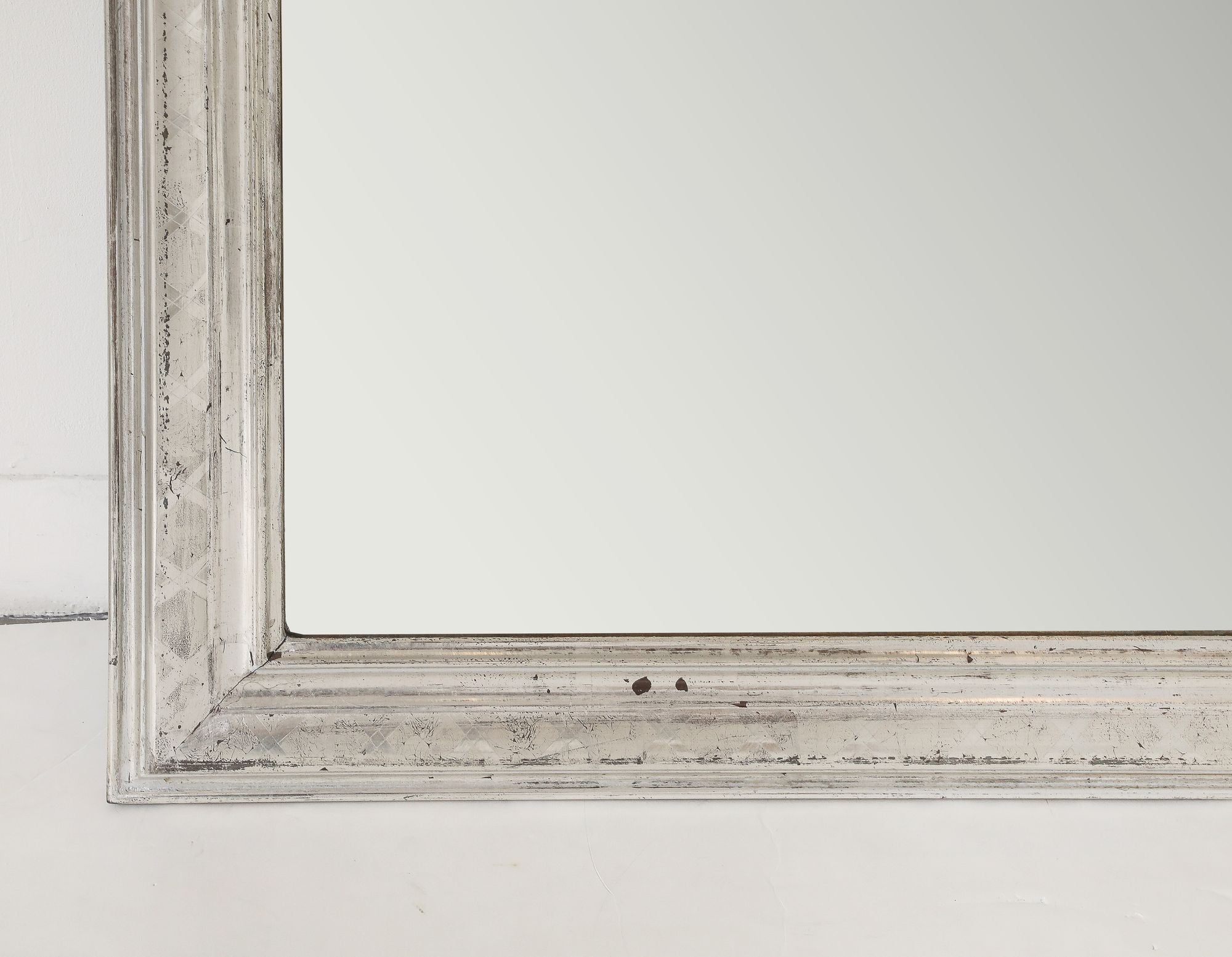 French Silver Gilt Louis Philippe Mirror, Late 19th C.