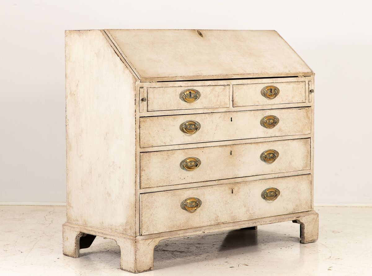 French Painted Secretary Desk with Fallfront, Mid 19th century